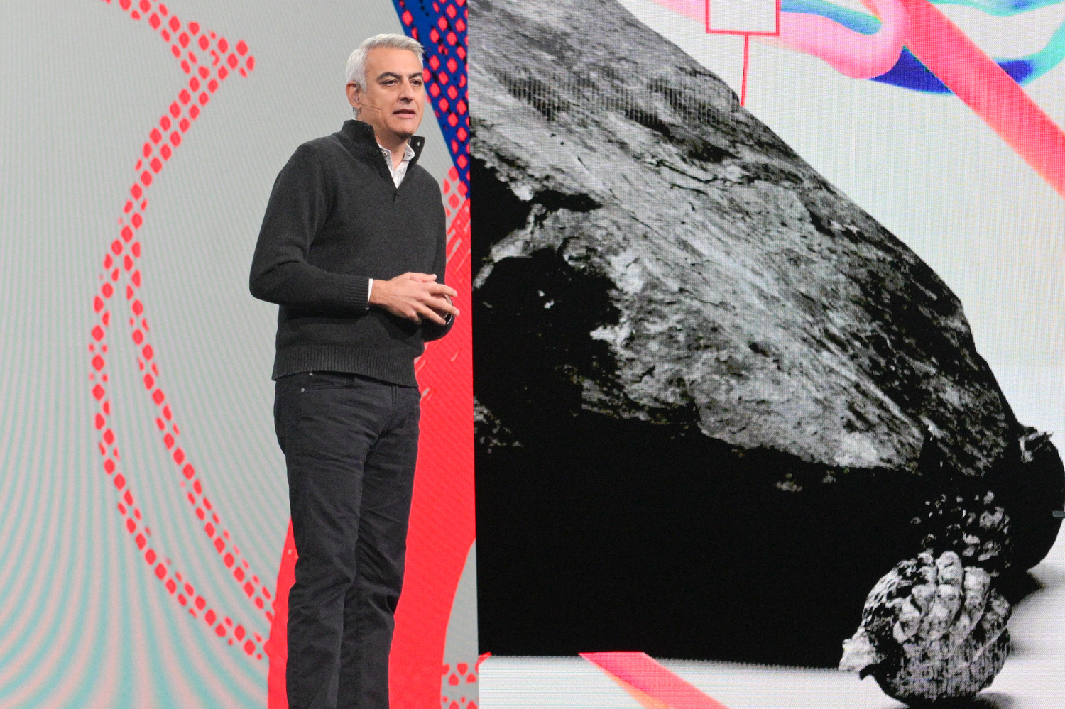 David Wadhwani talking onstage